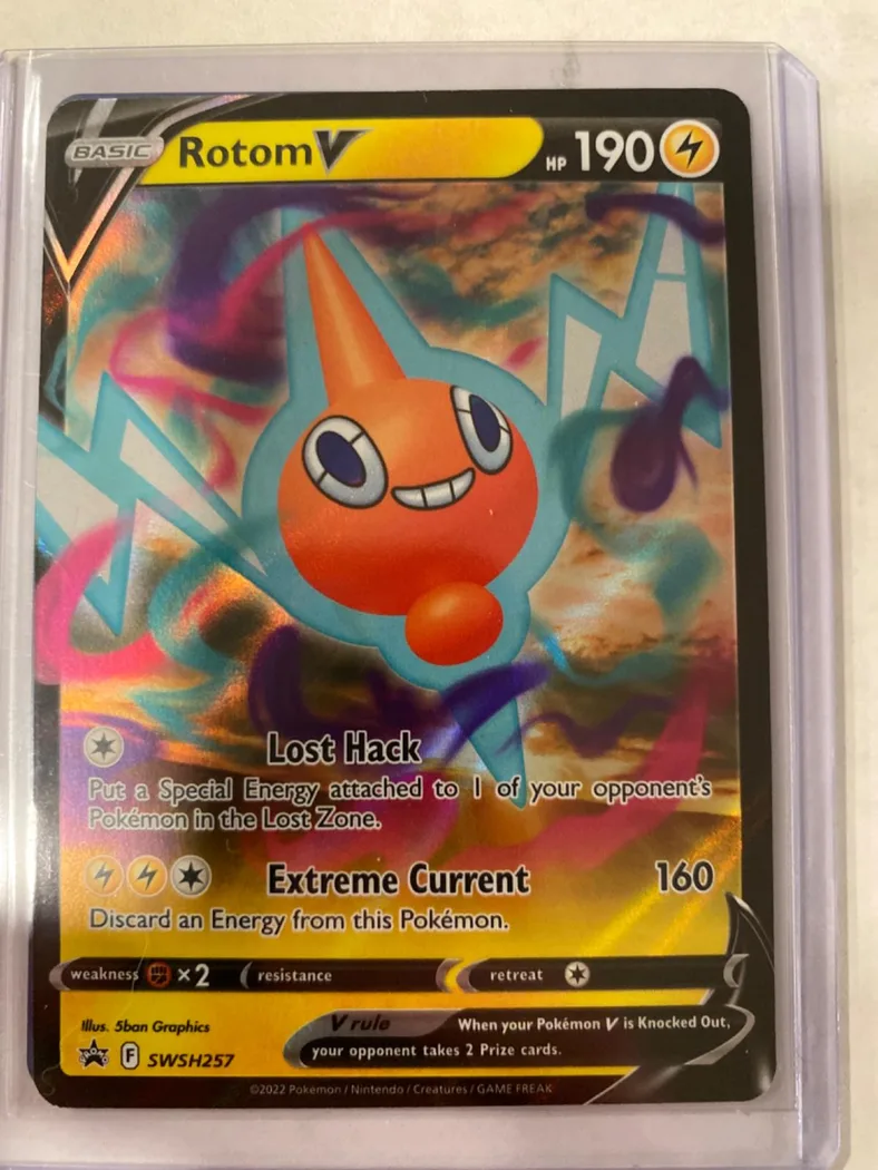 SWSH Black Star Promos Rotom V holo promo card front, SWSH257