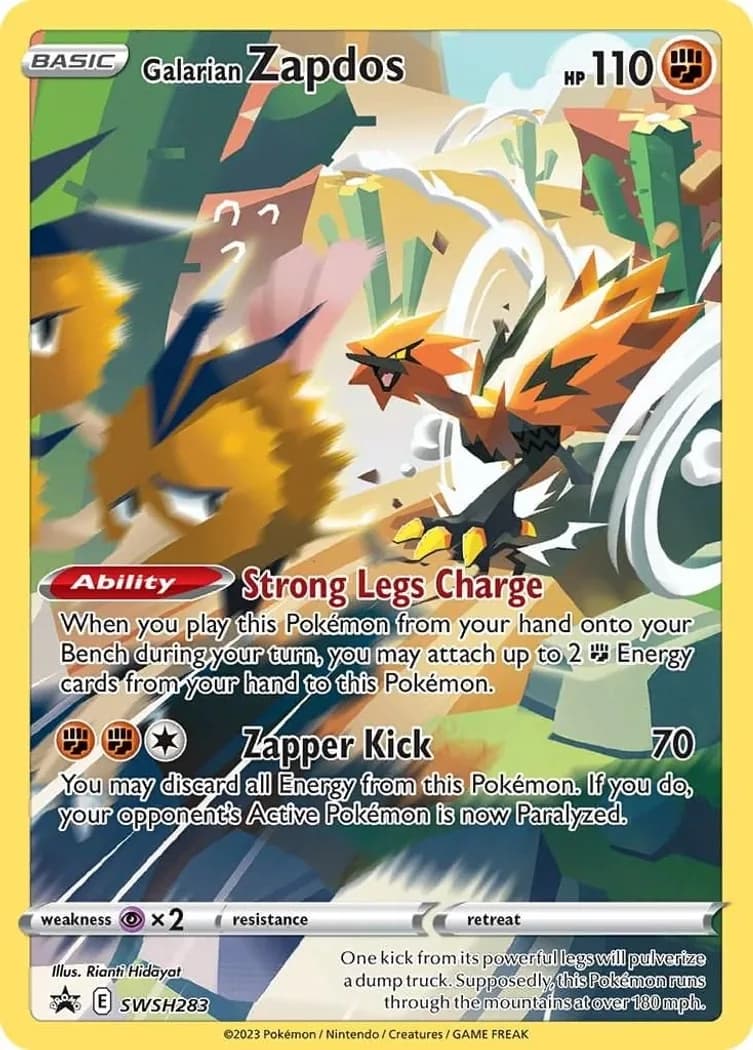 Galarian Zapdos card front, SWSH Black Star Promos SWSH283