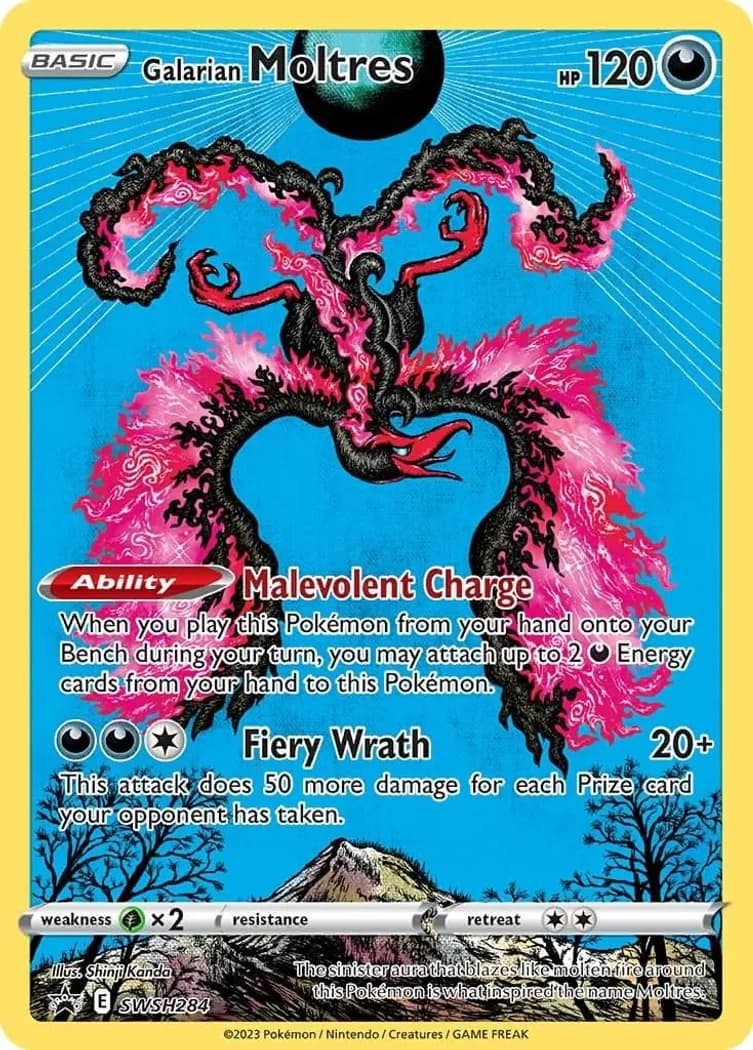 Galarian Moltres card front, SWSH Black Star Promos SWSH284