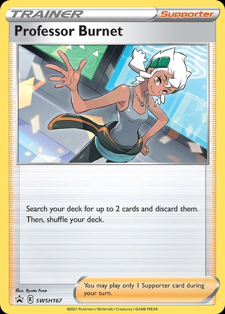 Professor Burnet card front, SWSH Black Star Promos SWSH167