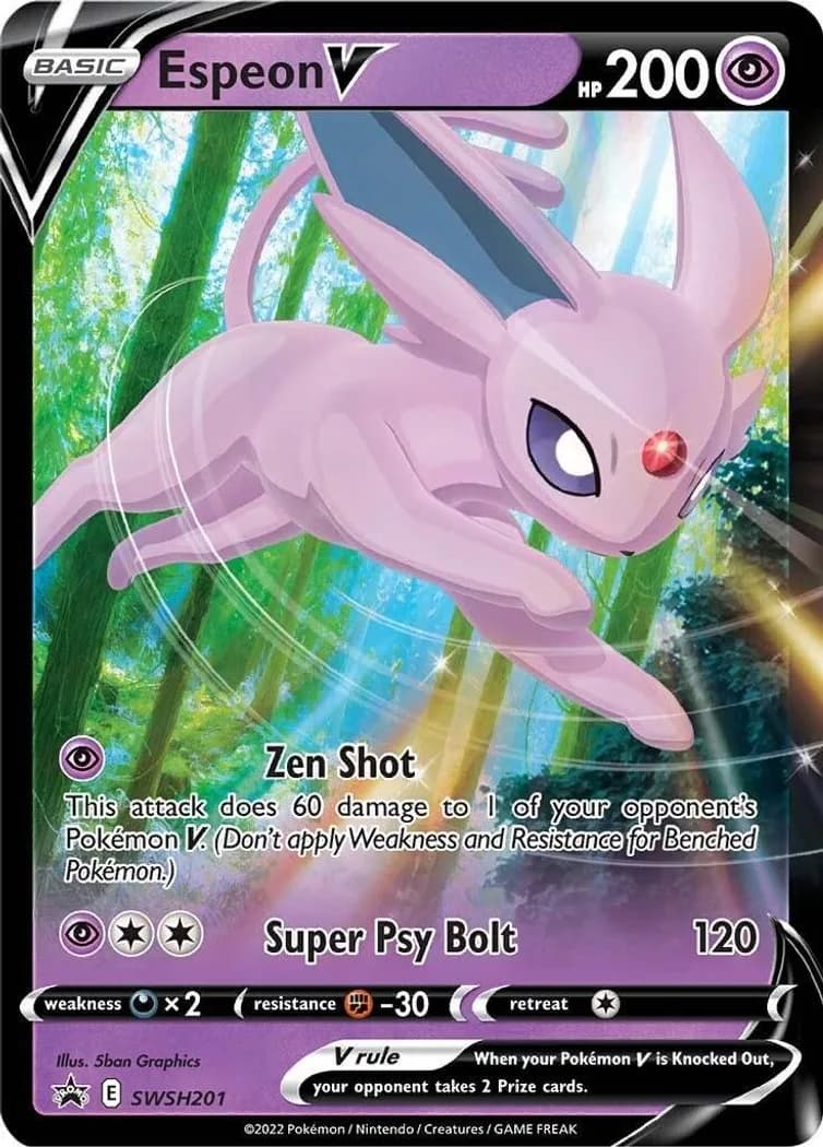 Espeon V card front, SWSH Black Star Promos SWSH201