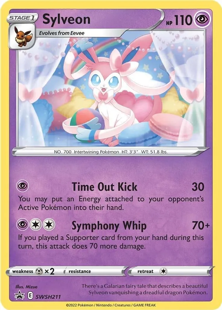 Sylveon card front, SWSH Black Star Promos SWSH211