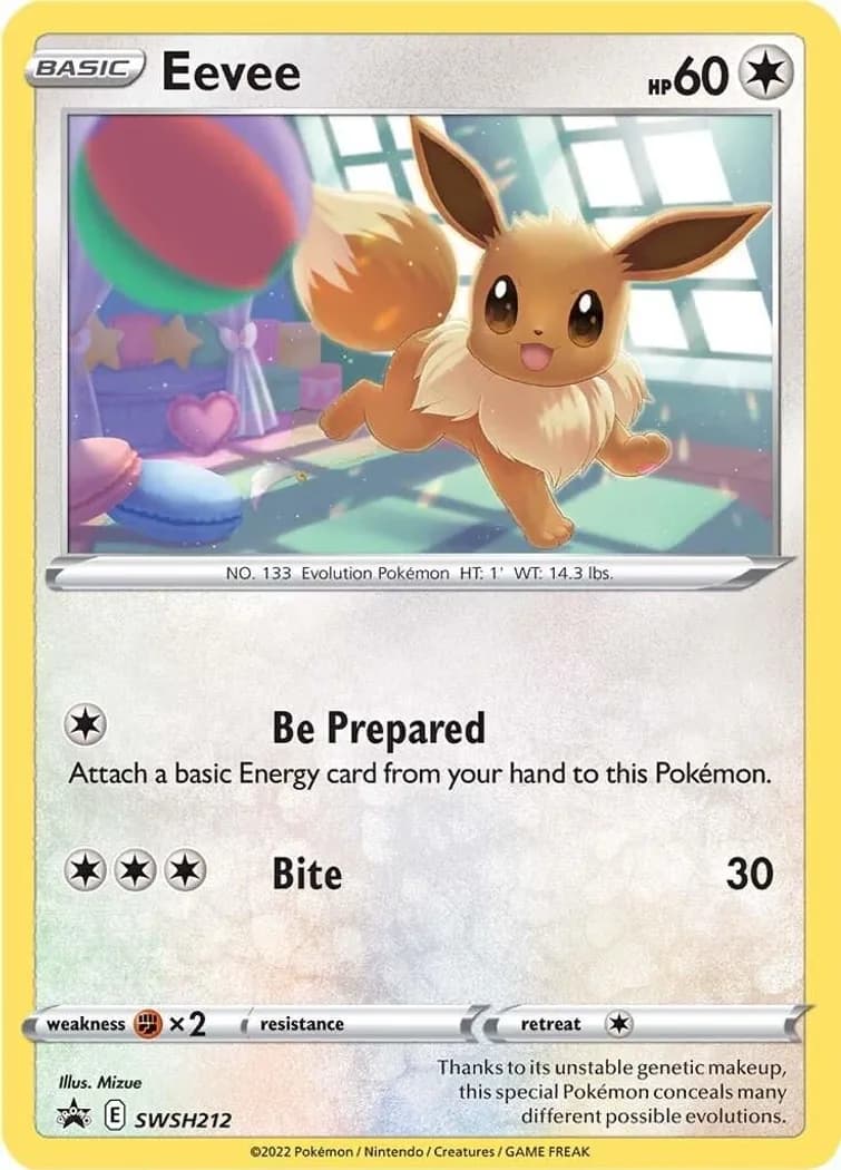 Eevee card front, SWSH Black Star Promos SWSH212