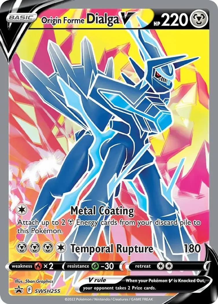 Origin Forme Dialga V card front, SWSH Black Star Promos SWSH255