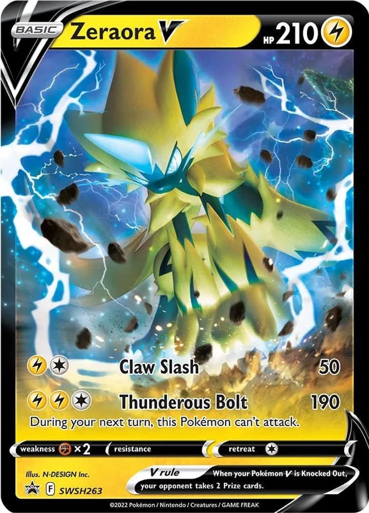 Zeraora V card front, SWSH Black Star Promos SWSH263