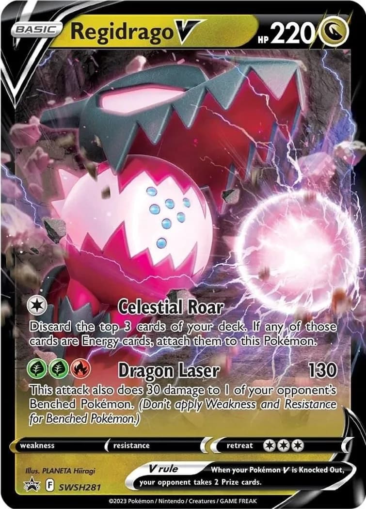Regidrago V card front, SWSH Black Star Promos SWSH281
