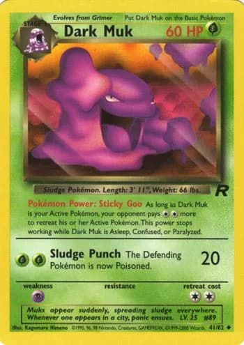 Unlimited Dark Muk card front, Team Rocket 41/82