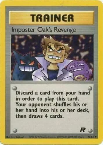 Unlimited Imposter Oak's Revenge card front, Team Rocket 76/82