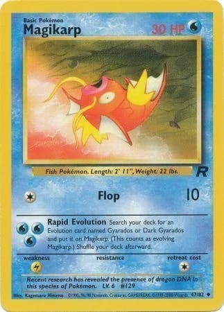 Unlimited Magikarp card front, Team Rocket 47/82