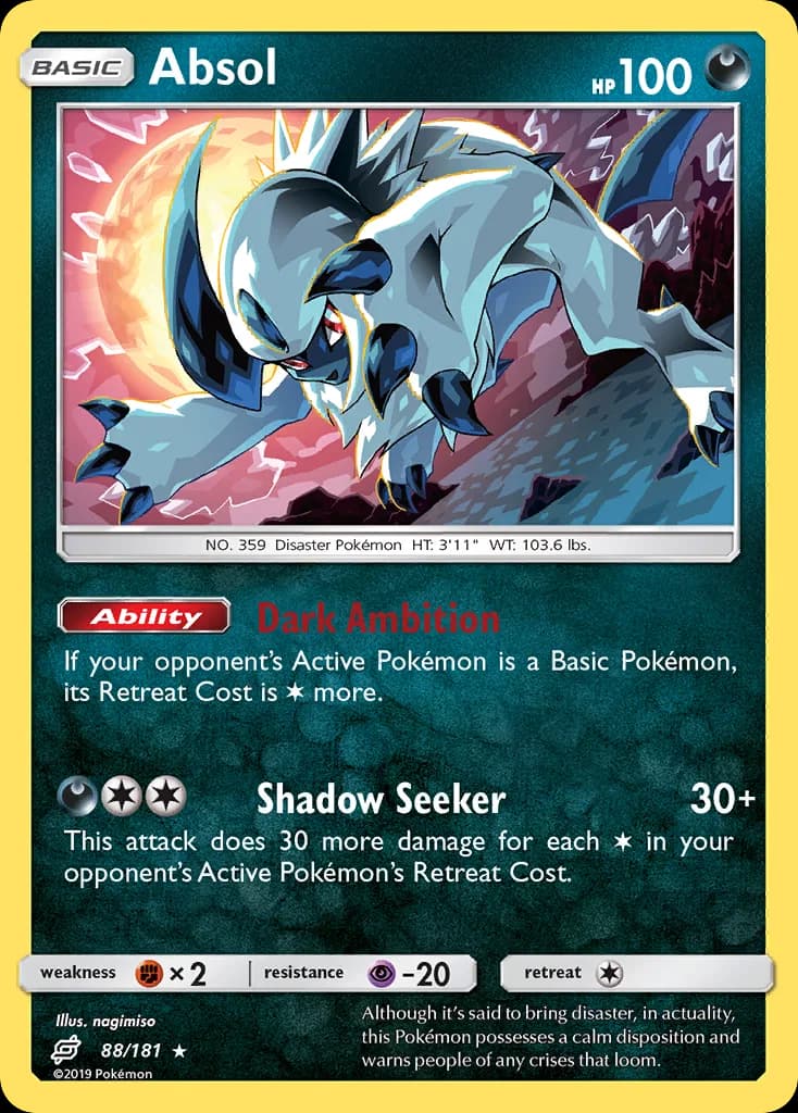 Absol card front, Team Up 88/181