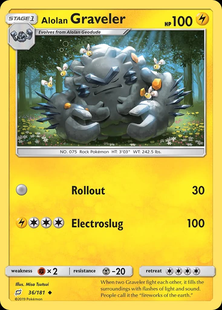 Team Up Alolan Graveler card front, 36/181
