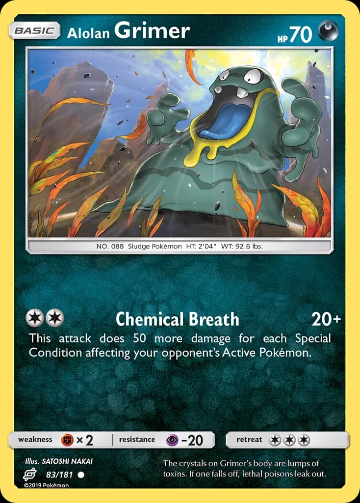 Team Up Alolan Grimer card front, 83/181