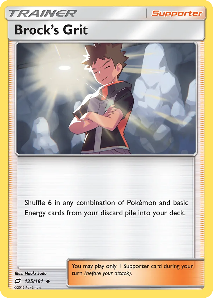 Team Up Brock's Grit card front, 135/181