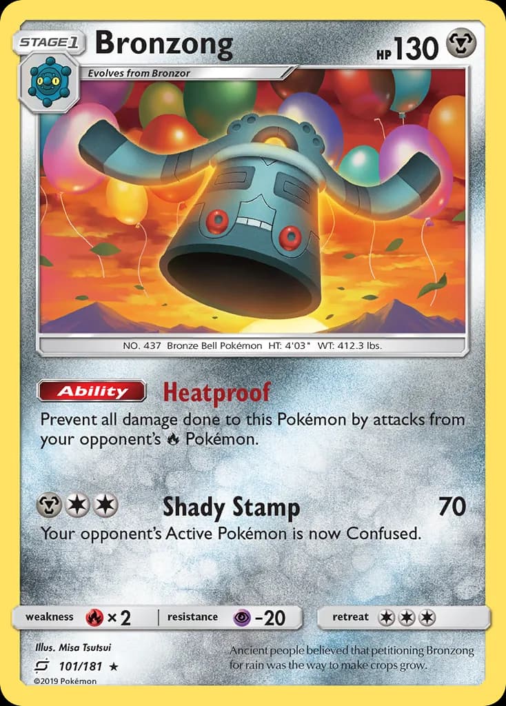 Team Up Bronzong card front, 101/181