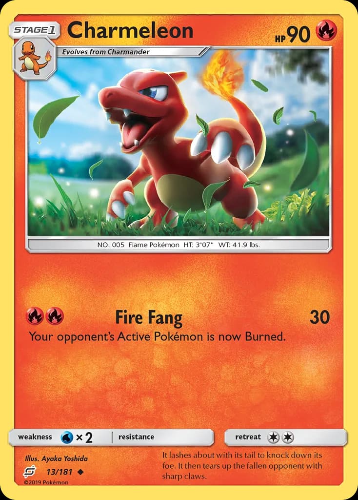 Team Up Charmeleon card front, 13/181