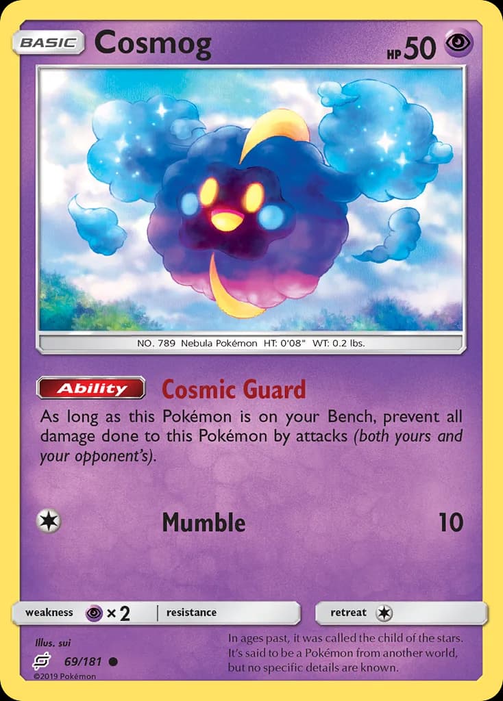 Team Up Cosmog card front, 69/181