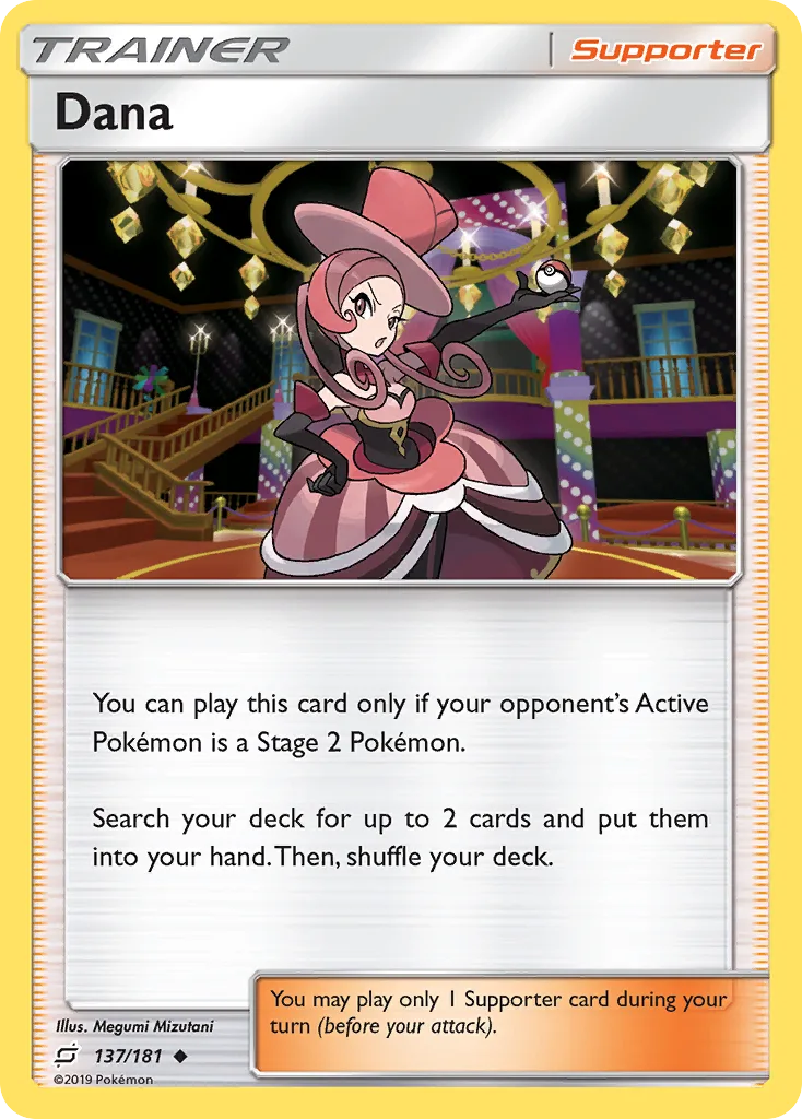 Dana, Team Up 137/181, English non-holo base-card reference; reverse-holo finish is not shown