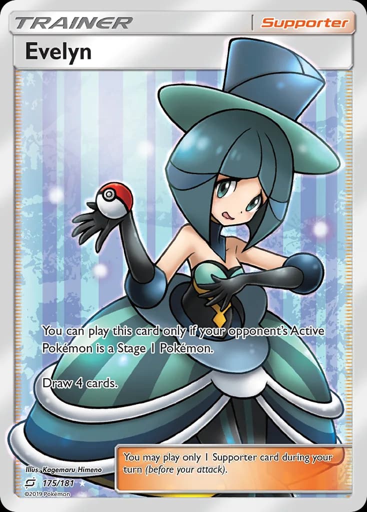 Team Up Evelyn card front, 175/181