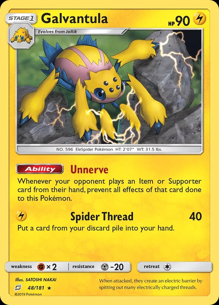 Team Up Galvantula card front, 48/181