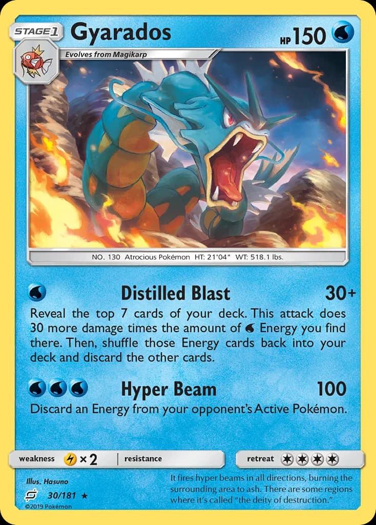 Gyarados card front, Team Up 30/181