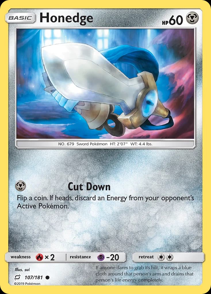 Team Up Honedge card front, 107/181