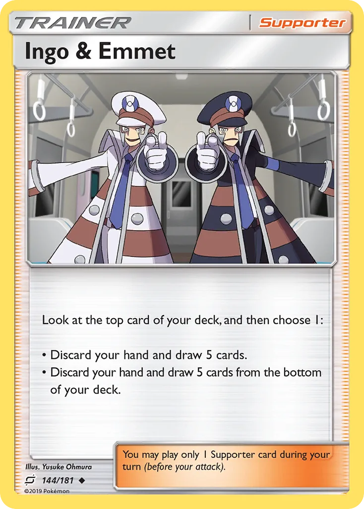Team Up Ingo & Emmet card front, 144/181