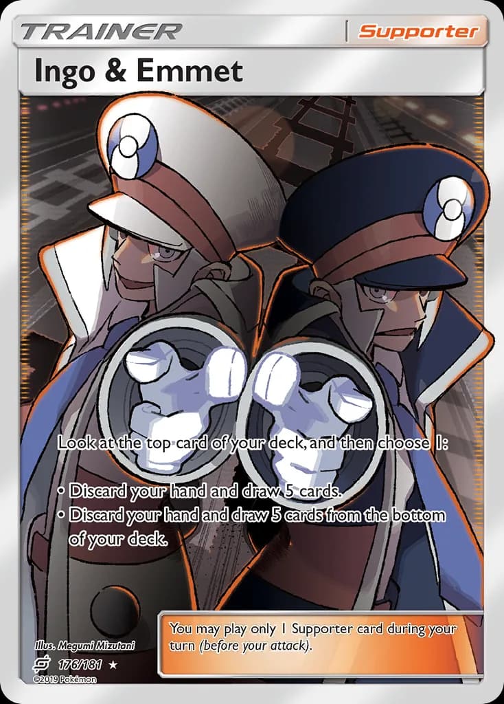 Team Up Ingo & Emmet card front, 176/181