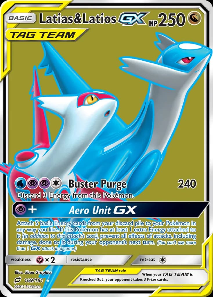 Team Up Latias & Latios-GX card front, 169/181