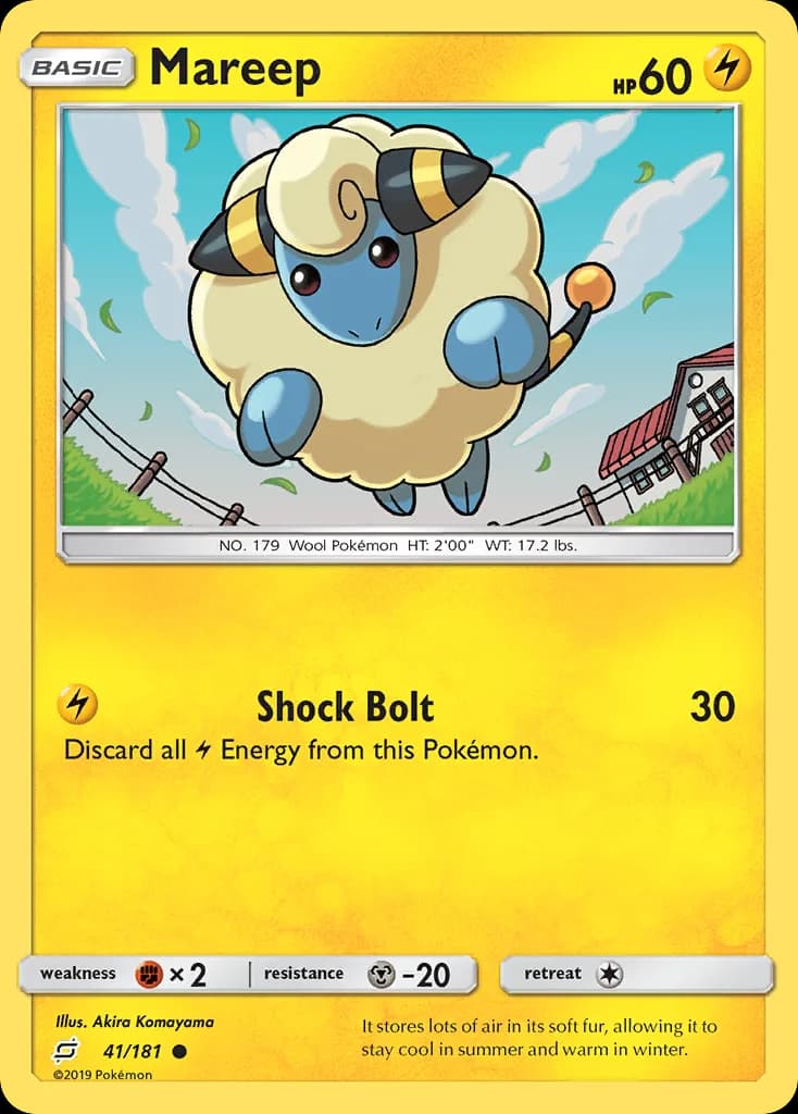Team Up Mareep card front, 41/181