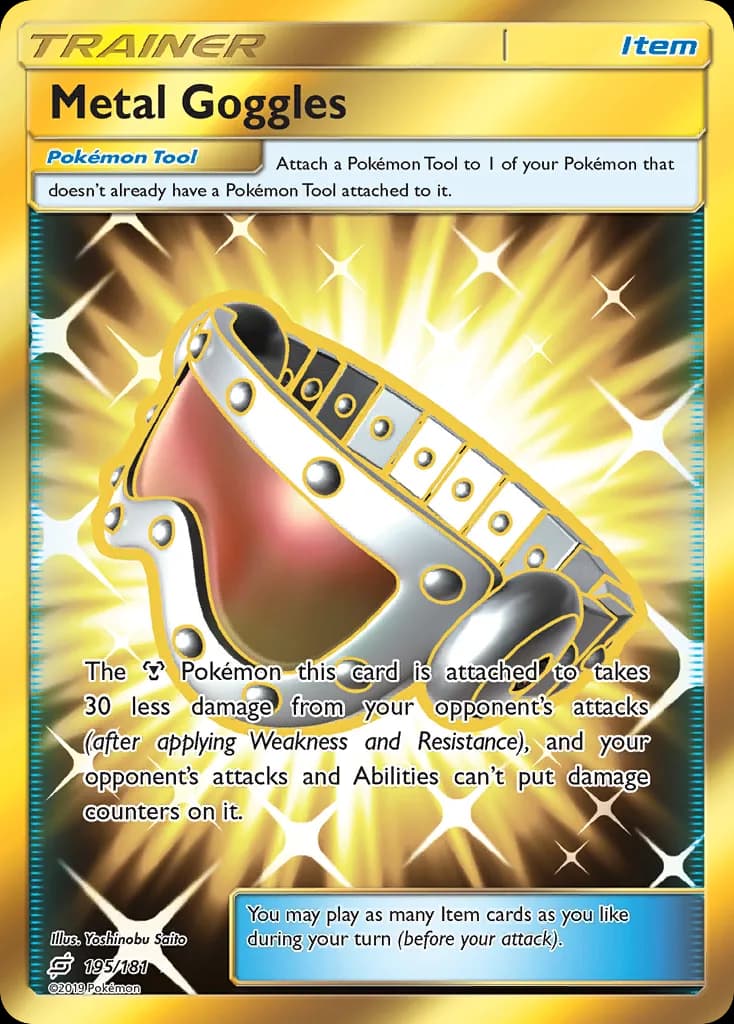 Team Up Metal Goggles card front, 195/181