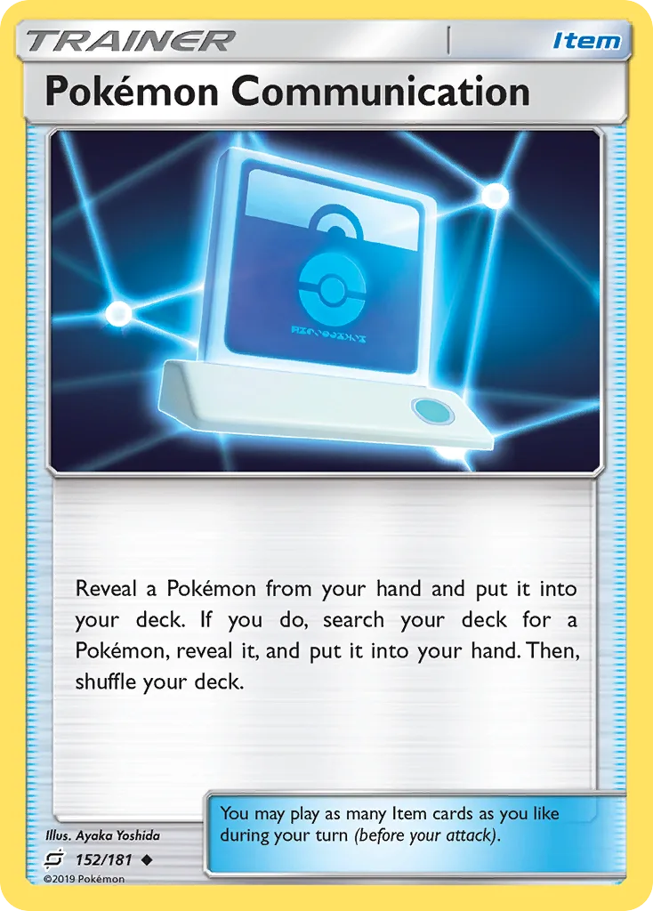 Pokémon Communication, Team Up 152/181, English non-holo base-card reference; reverse-holo finish is not shown