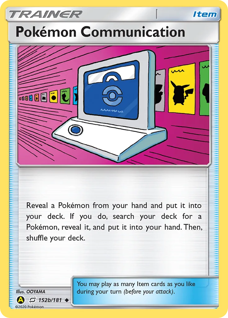Team Up Pokémon Communication card front, 152b/181
