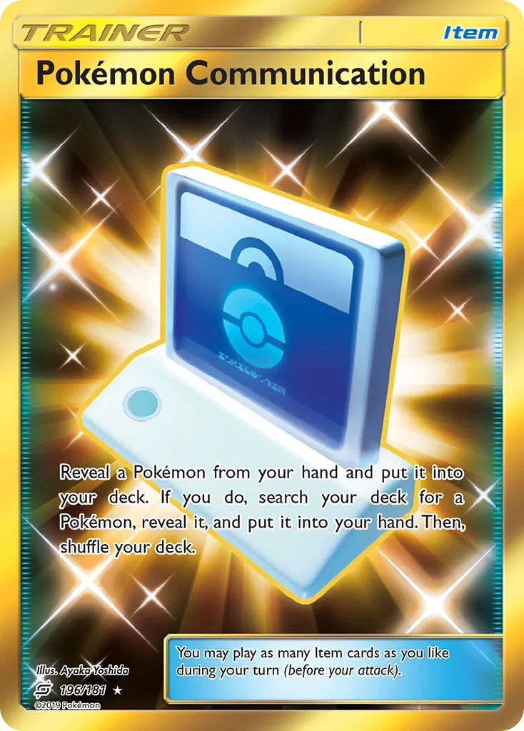 Team Up Pokémon Communication card front, 196/181