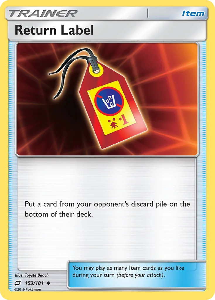 Team Up Return Label card front, 153/181