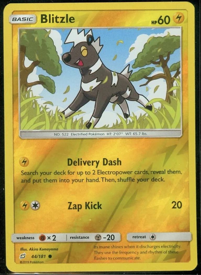 Blitzle reverse holo card front, Team Up 44/181