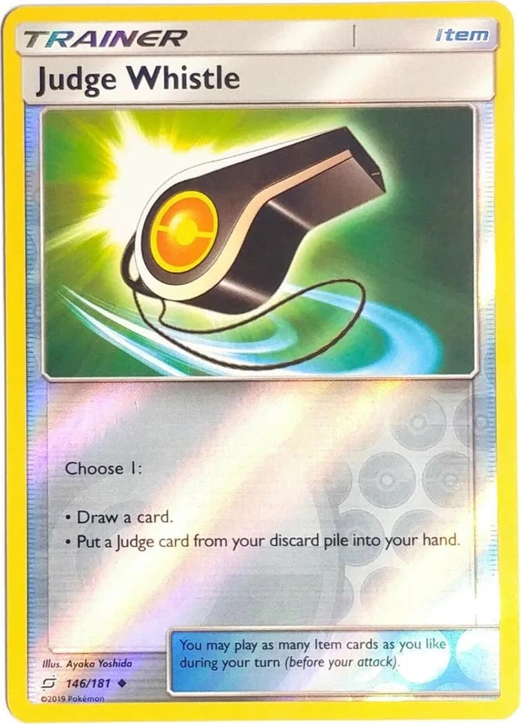 Judge Whistle reverse holo card front, Team Up 146/181