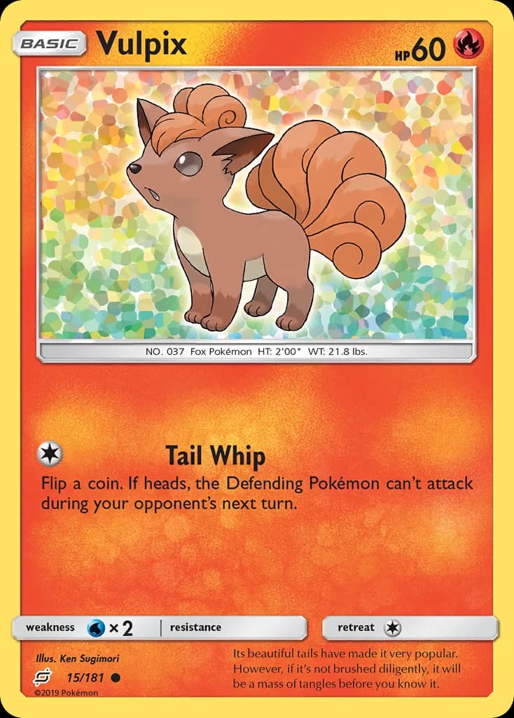 Vulpix card front, Team Up 15/181