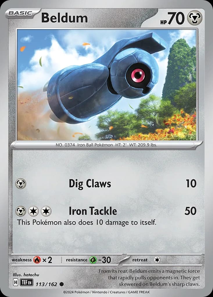 Temporal Forces Beldum card front, 113/162