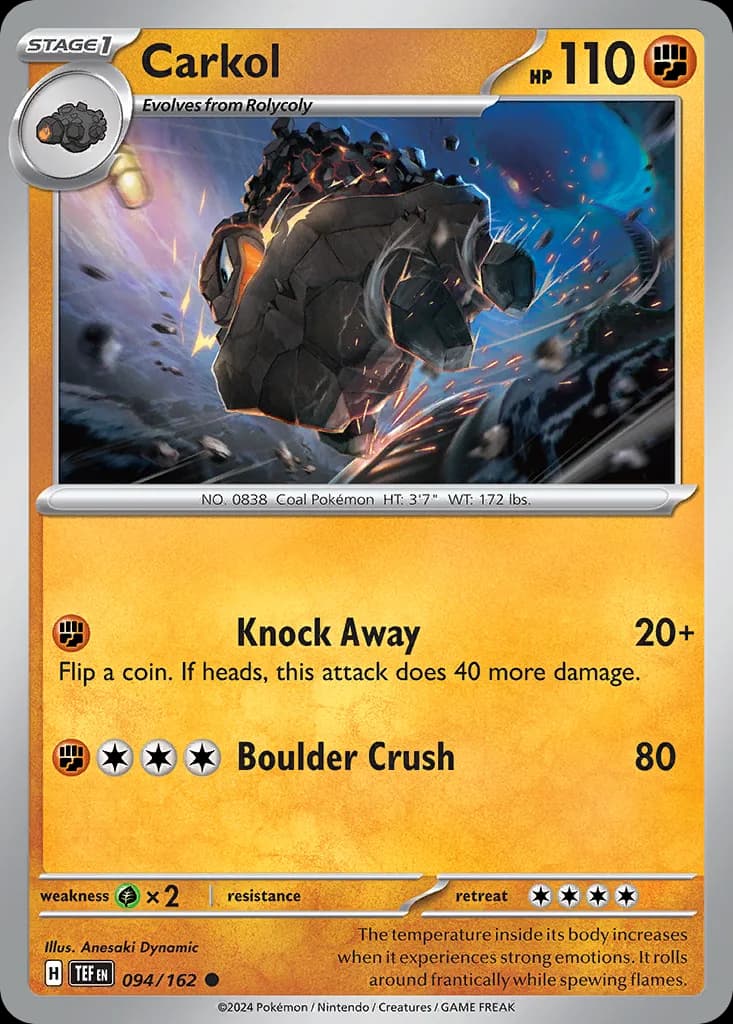 Temporal Forces Carkol card front, 94/162