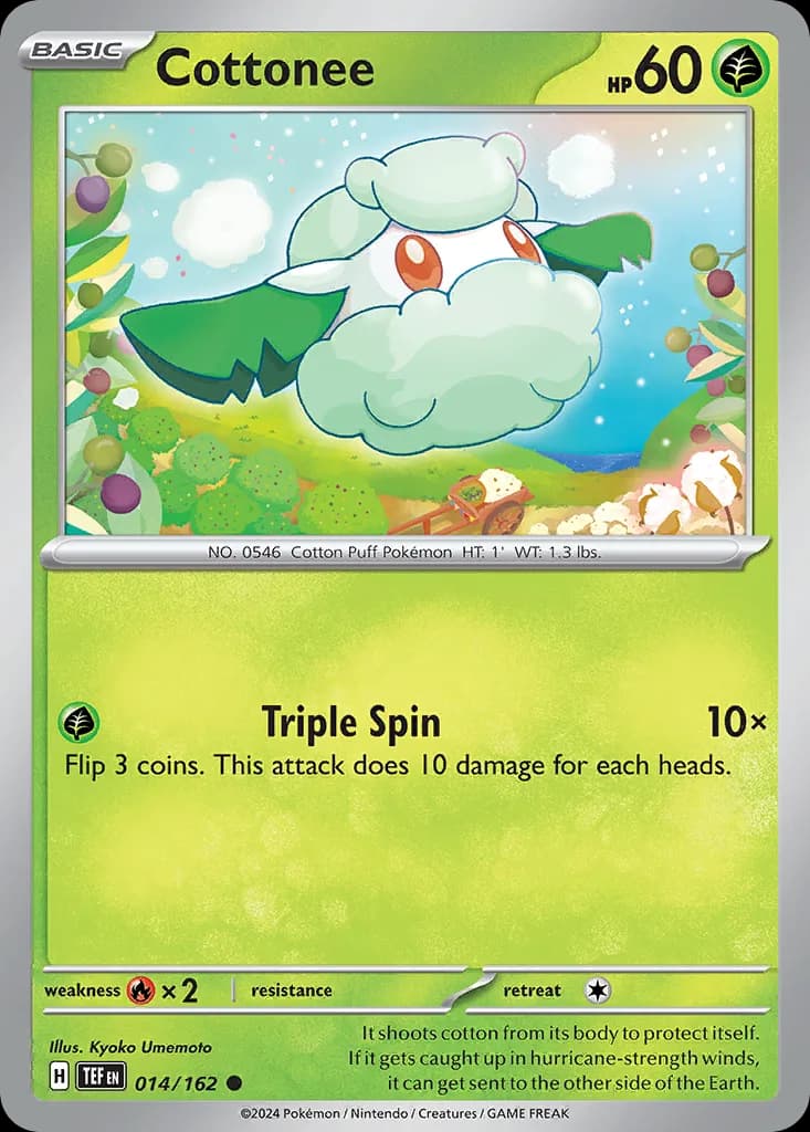 Temporal Forces Cottonee card front, 14/162
