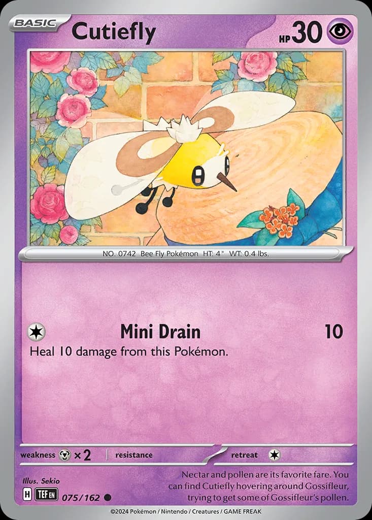 Temporal Forces Cutiefly card front, 75/162