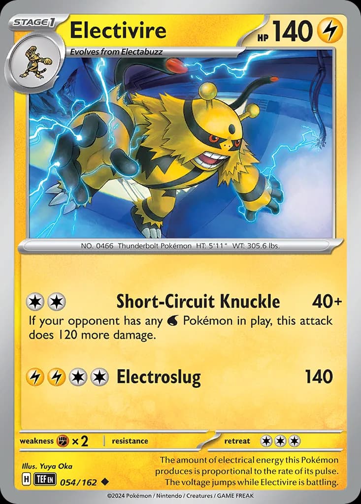 Temporal Forces Electivire card front, 54/162