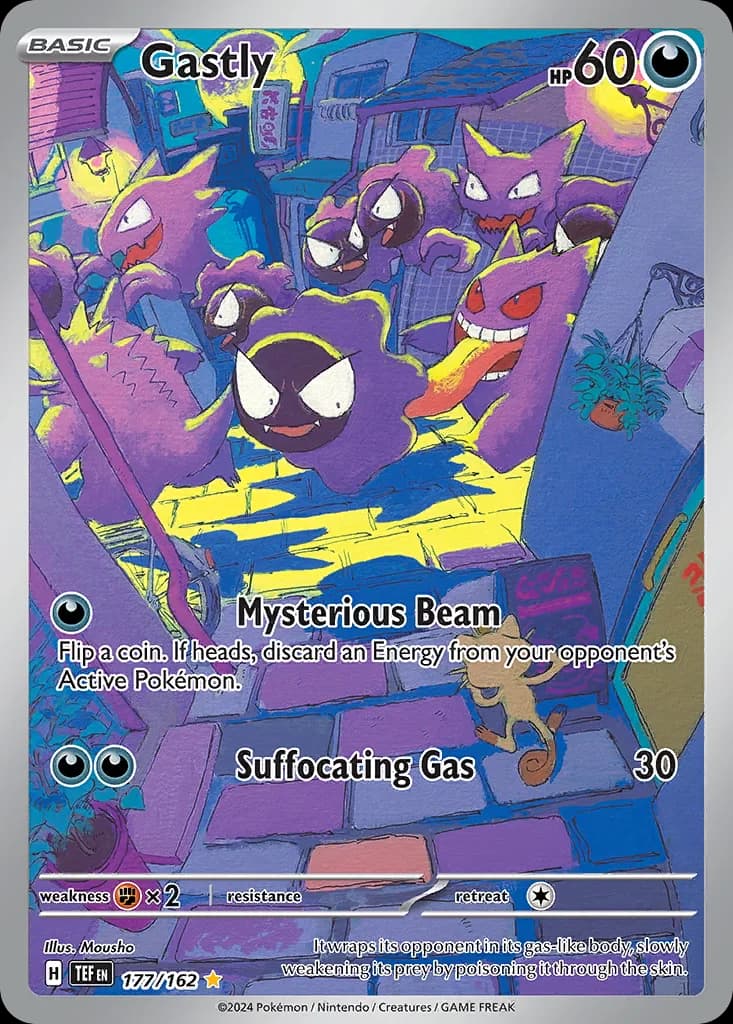 Temporal Forces Gastly card front, 177/162