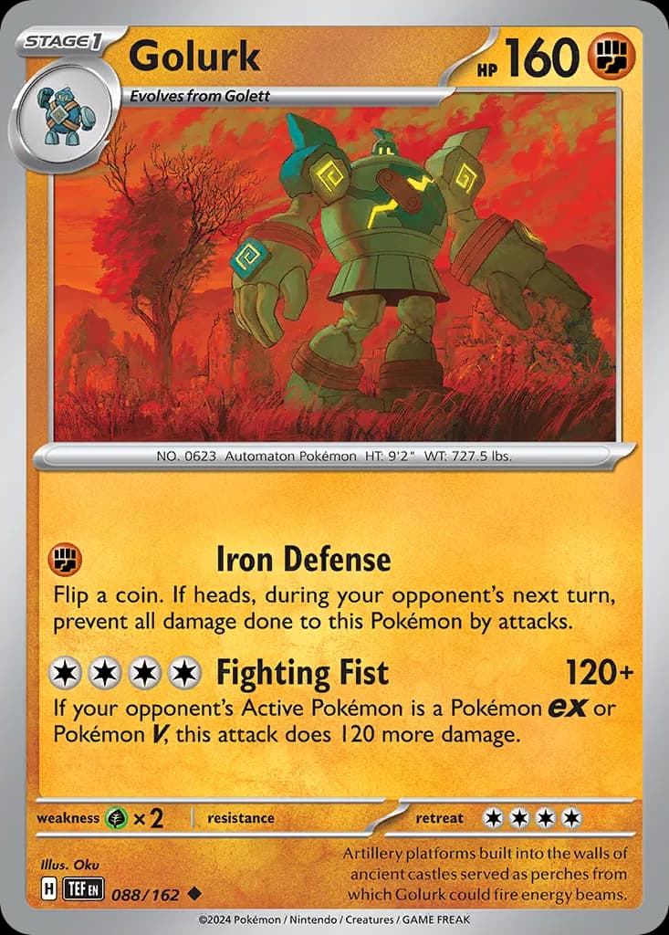 Temporal Forces Golurk card front, 88/162