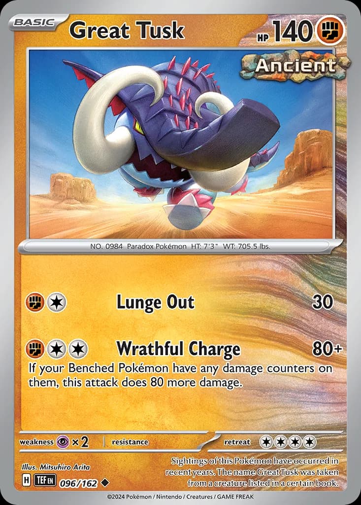 Temporal Forces Great Tusk card front, 96/162