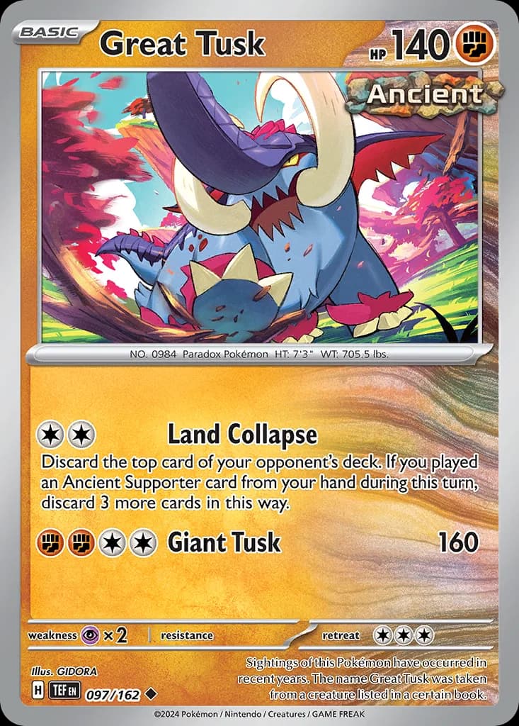 Temporal Forces Great Tusk card front, 97/162