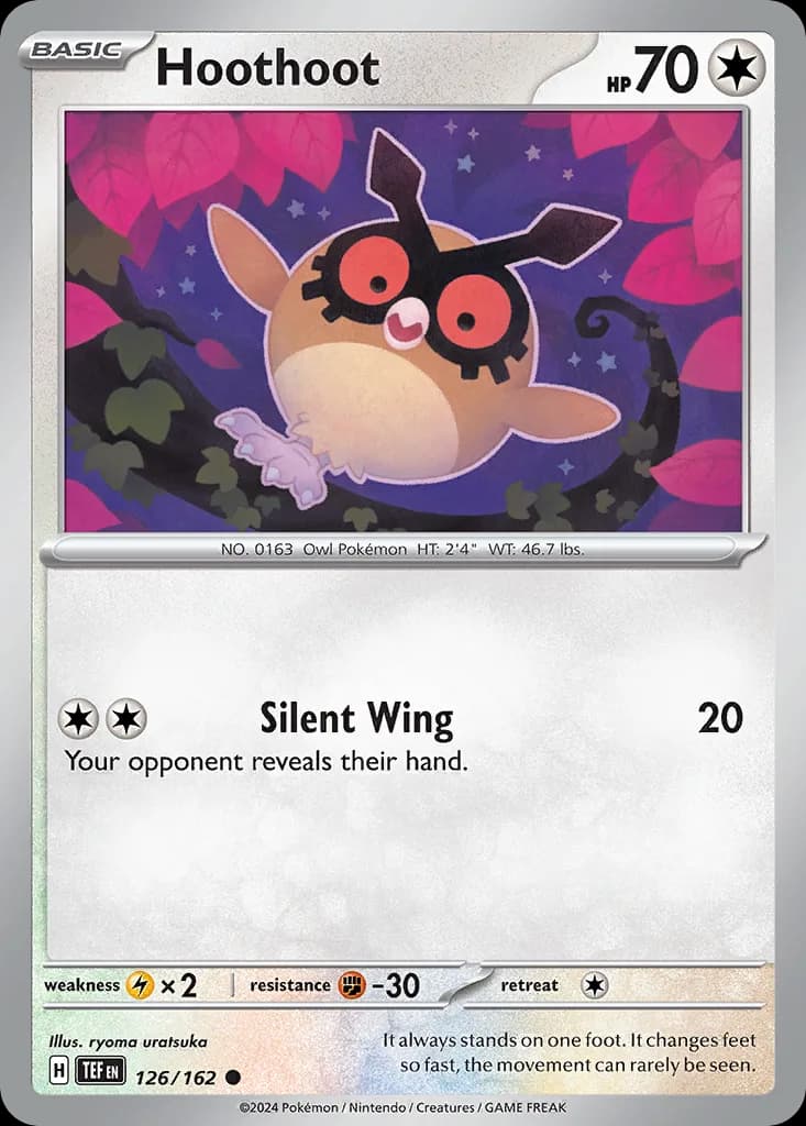 Temporal Forces Hoothoot card front, 126/162