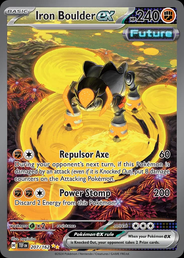 Temporal Forces Iron Boulder ex card front, 207/162