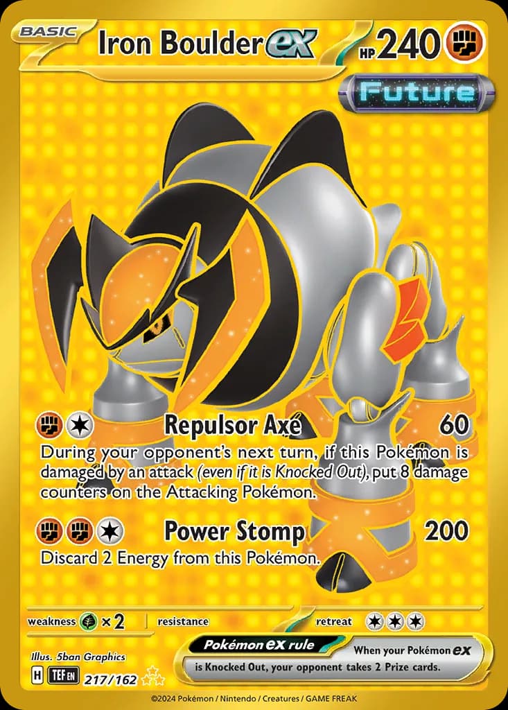 Temporal Forces Iron Boulder ex card front, 217/162
