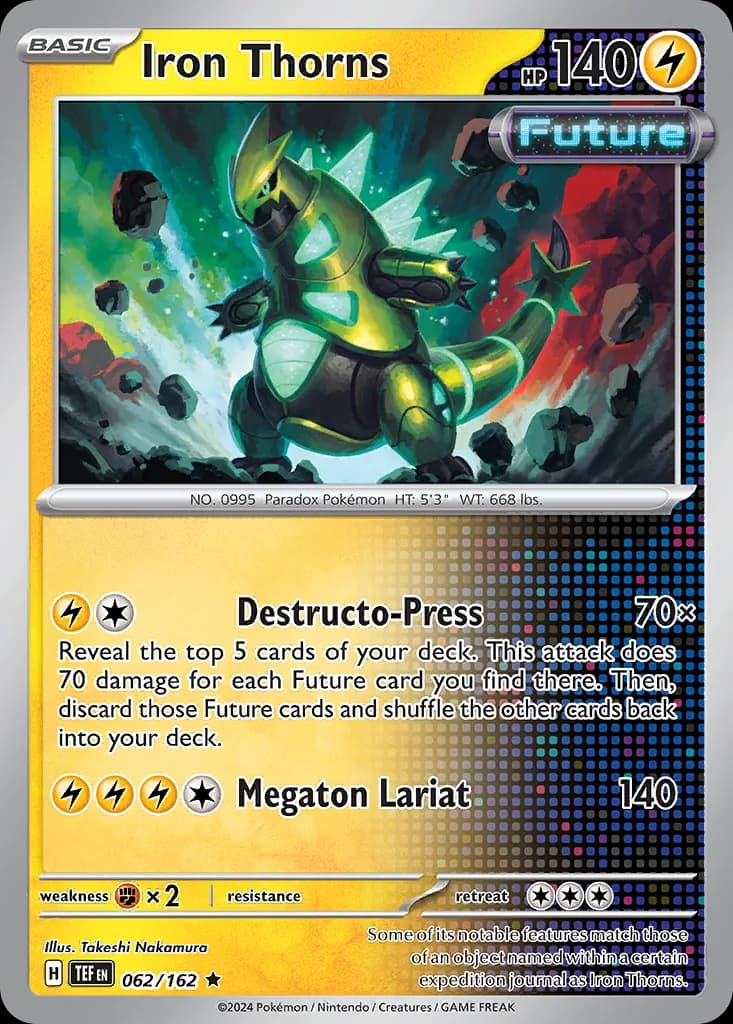 Temporal Forces Iron Thorns card front, 62/162